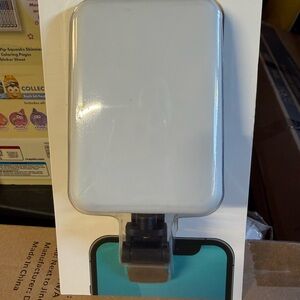 Selfie light built in clip rechargeable battery